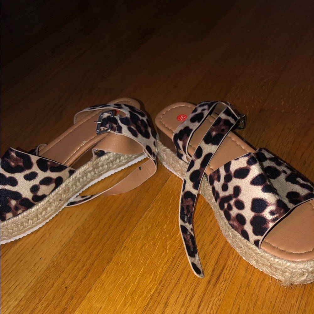 cheetah print sandals
